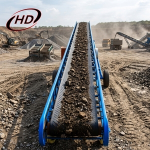 Movable Belt Conveyor System for Aggregate Sand